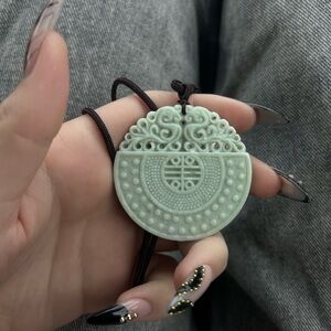 Jade Green Pendant Necklace